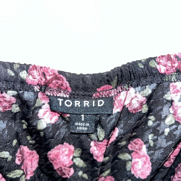 Torrid Tea Length Woven Jacquard Lace Trim Cami Dress Size 1X EUC - Picture 7 of 10